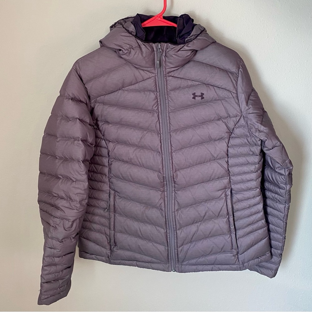 Under Armour Fitted Puffy Jacket Purple Large